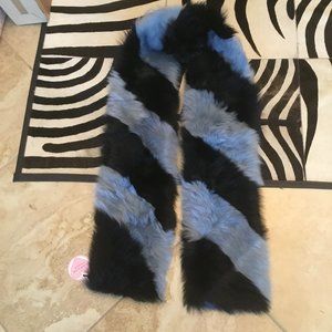 Charlotte Simone shearling scarf  New $798